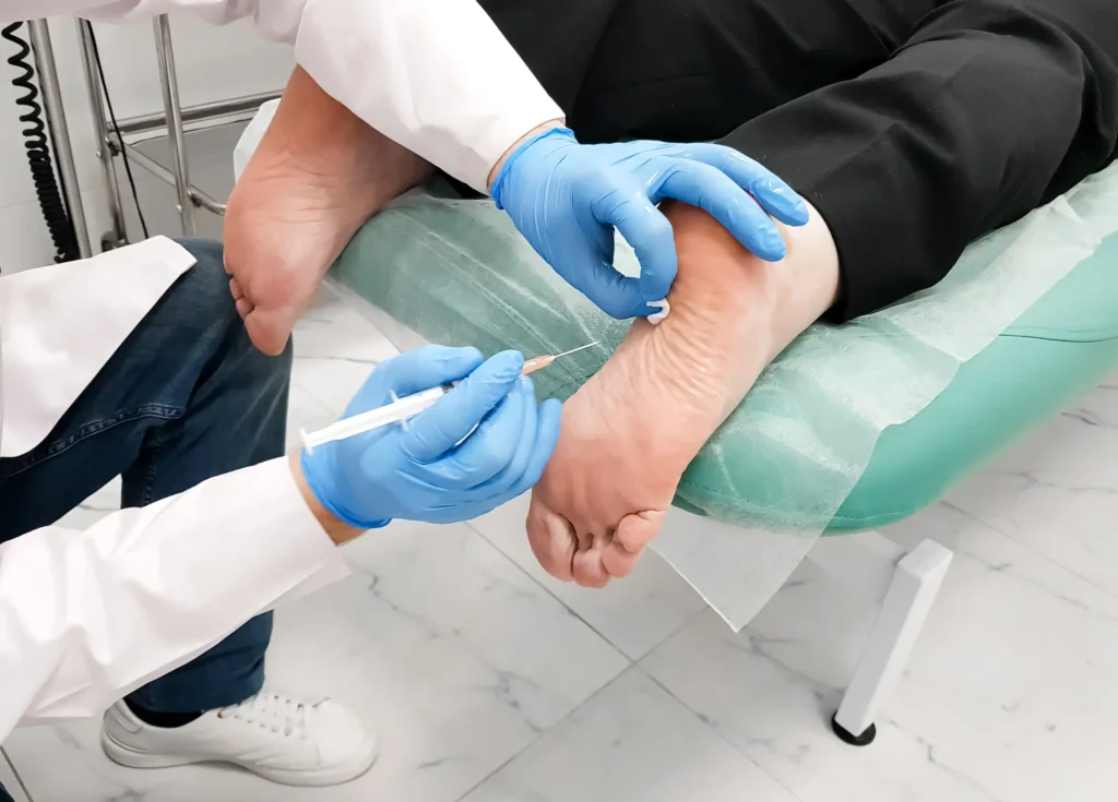 Medical treatment for foot pain